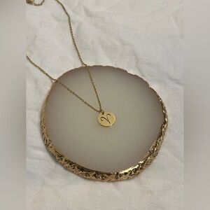ARIES Coin Necklace‎ | Dainty GOLD Zodiac Pendant Chain pendant
